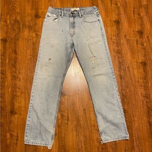 Vintage Levi’s Straight Leg Light Wash Distressed Jeans